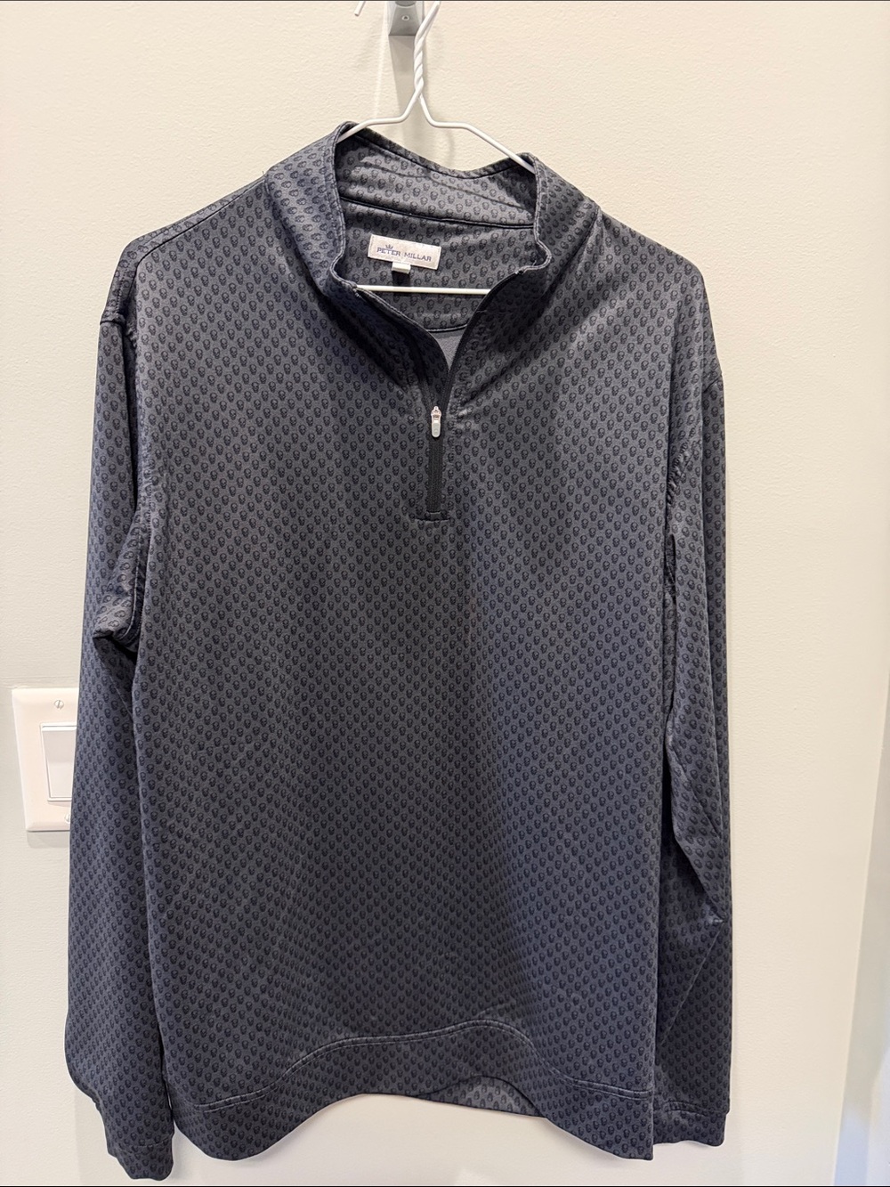 Peter Millar Heather Charcoal Quarter-Zip Pullover